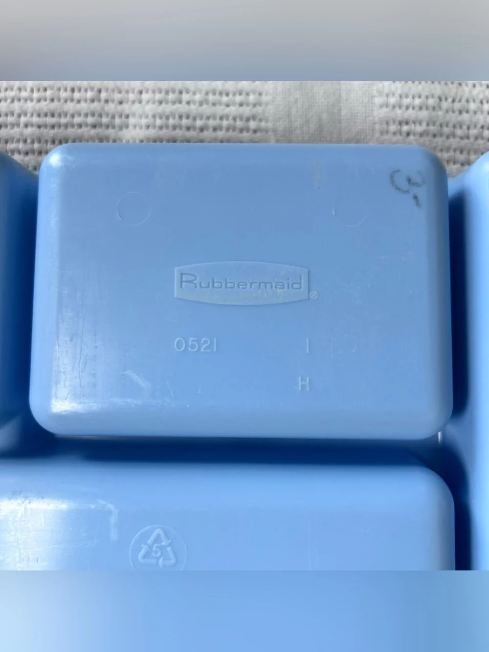 Vintage Rubbermaid Country Blue Plastic Silverware Tray Divider #0521